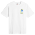 White Casablanca Arches classic t-shirt with black graphic design