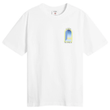 White Casablanca Arches classic t-shirt with black graphic design