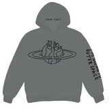 Broken Planet I'm Going To Outer Space Dark Grey Zip-Up Hoodie