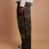 Suavo World Stud Pleated Trouser Camo