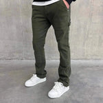 Green Siarr Rio Jeans with straight leg fit and washed detailing, featuring 8 pockets and side loop.