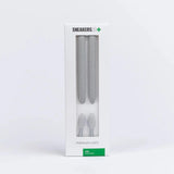 Light grey SneakersER sneaker laces 120cm long and 9mm wide in premium packaging