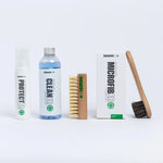 SneakersER Clean & Protect 5 Piece Complete Care Kit with cleaner, brushes, microfiber cloth, and protector spray