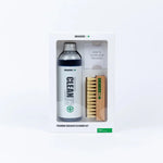 SneakersER Premium Cleaning Duo Kit with 250ml marshmallow scented solution and natural wood brush for cleaning suede, leather, mesh, and more