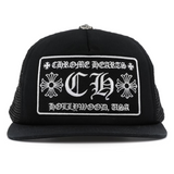 Chrome Hearts CH Hollywood Trucker Hat Black