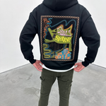 Siarr Embroidered Hoodie with detailed back design and puff print logo.