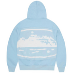 Corteiz Hybrid Jacquard Knit Alcatraz Zip Hoodie in Baby Blue.