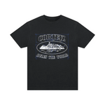 Corteiz Math Alcatraz Tee in black with graphic print.