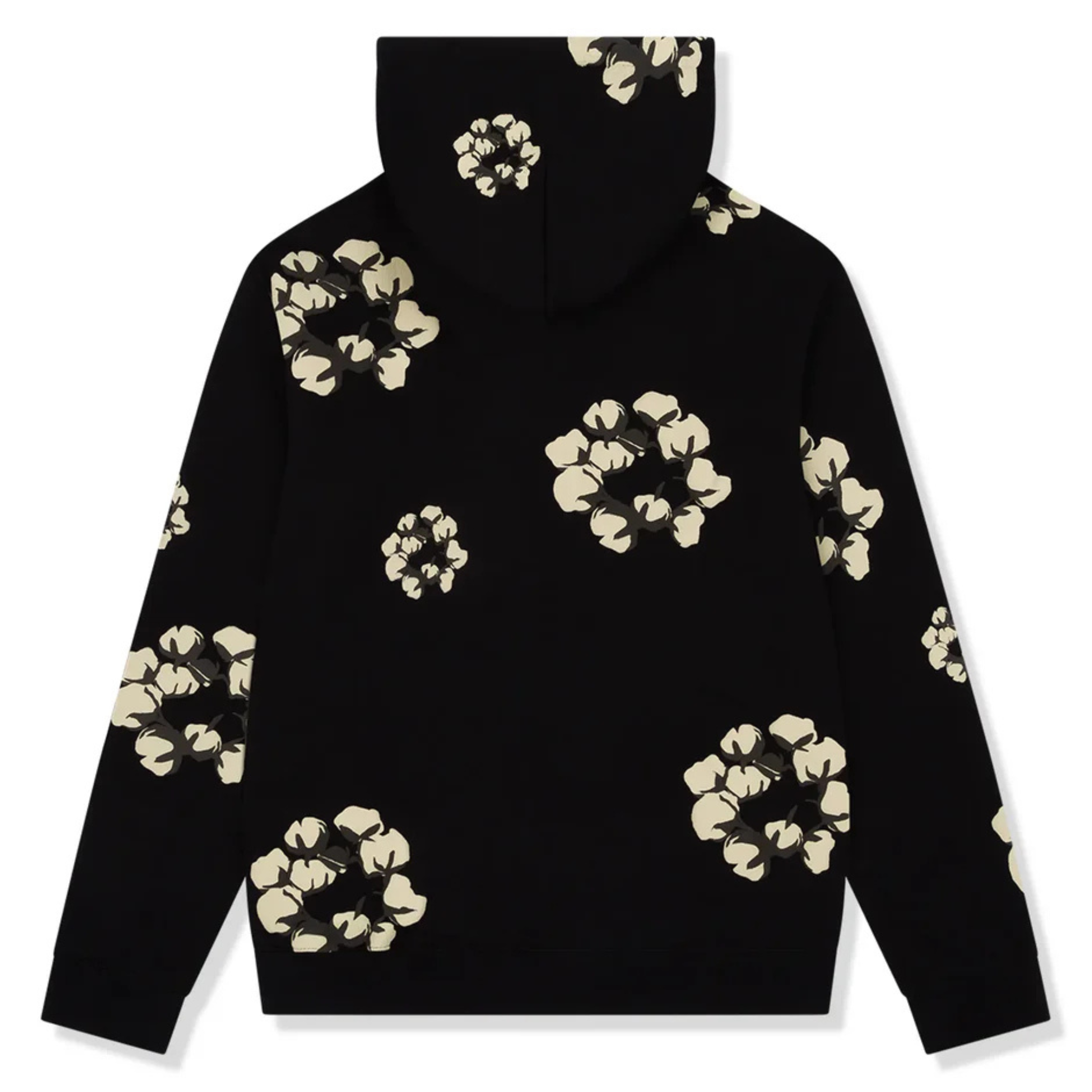 Denim Tears x CPFM Cactus Tears Wreath black hoodie with floral design.