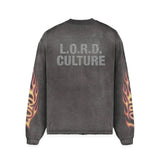 Lord Culture Flame Long Sleeve Vintage Grey