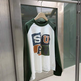 Suavo World Alphabet Raglan Long Sleeve Green