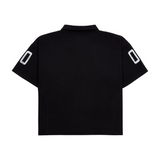 Saint Mind Wavy Zip Up Hoodie black with relaxed fit and metallic logo on chest