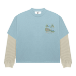 Suavo World Resort layered t-shirt with coastal design and tropical Saint Valley graphic