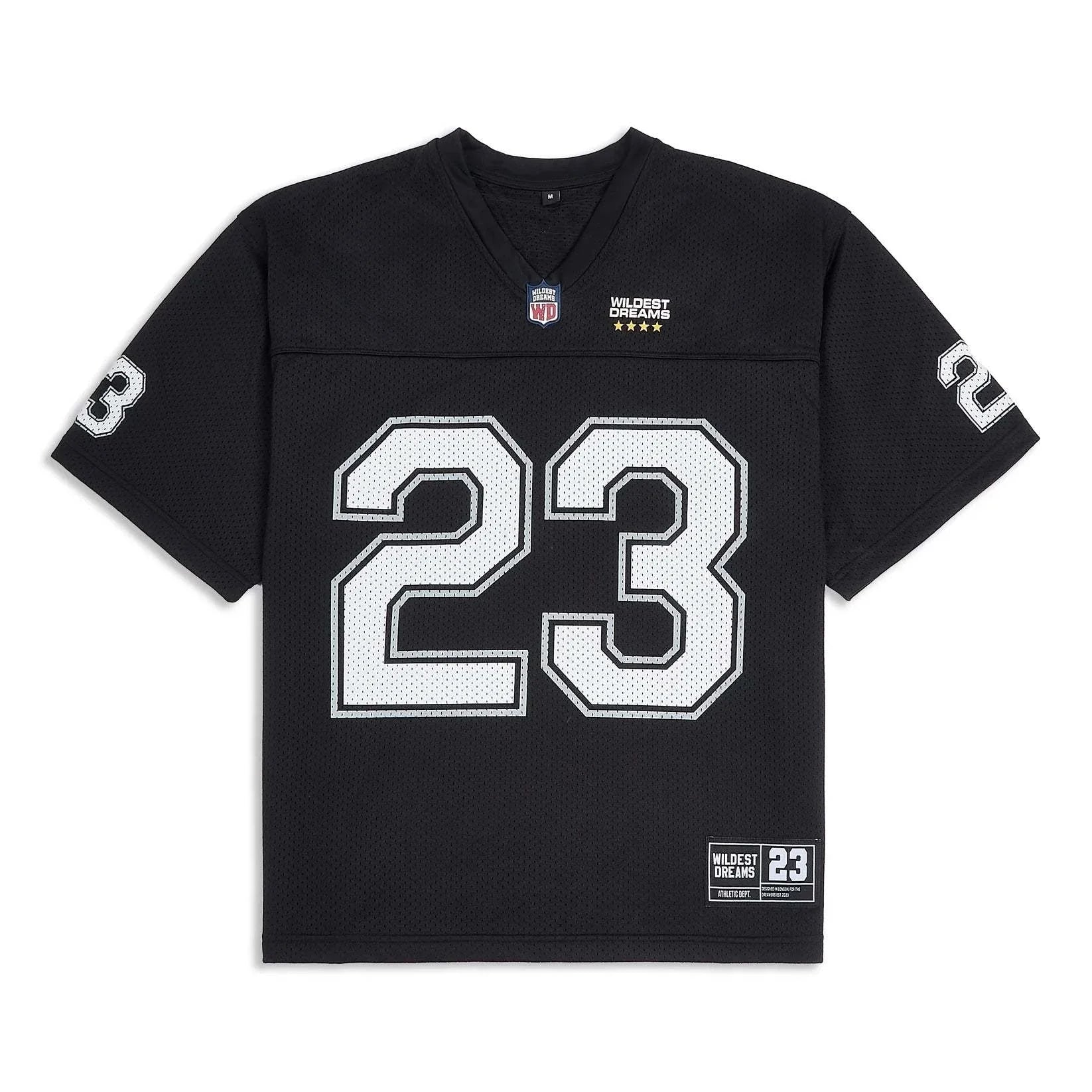 Wildest Dreams black mesh jersey with number 23 and logo details
