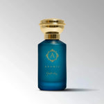 Bottle of Aramic Gravity perfume with grapefruit, ginger, amber, and warm tonka bean notes inspired by Louie Vuitton L'Immensite