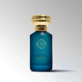 Bottle of Aramic Gravity perfume with grapefruit, ginger, amber, and warm tonka bean notes inspired by Louie Vuitton L'Immensite