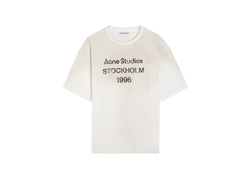 Acne Studios Stockholm logo white T-shirt front view