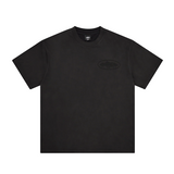 Corteiz Island Knockout Tee black front view with bold logo design