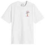 White Casablanca Nature teacher T-shirt with colorful logo design