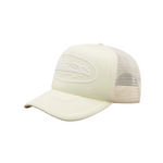 Off white Corteiz Alcatraz puff print trucker hat with mesh back