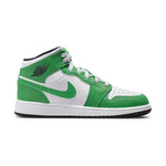 Air Jordan 1 Mid GS Lucky Green sneaker.