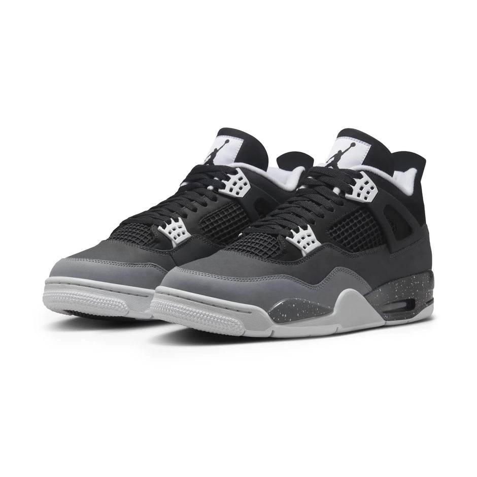 Air Jordan 4 Retro GS Fear sneakers in grey and black.