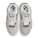 Air Jordan 4 Retro Frozen Moments (W) sneakers in icy silver and muted grey, featuring premium leather and suede.