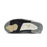 Sole view of Air Jordan 4 Retro SE Craft Olive (GS) sneaker showing textured design.