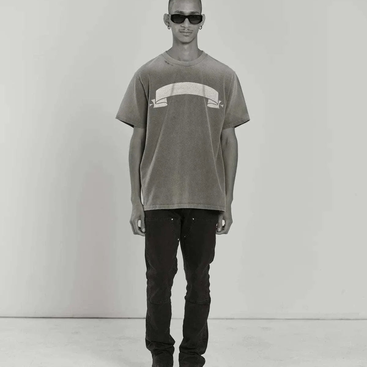 Askyurself Banned T-Shirt Faded Grey Acne Studios style design