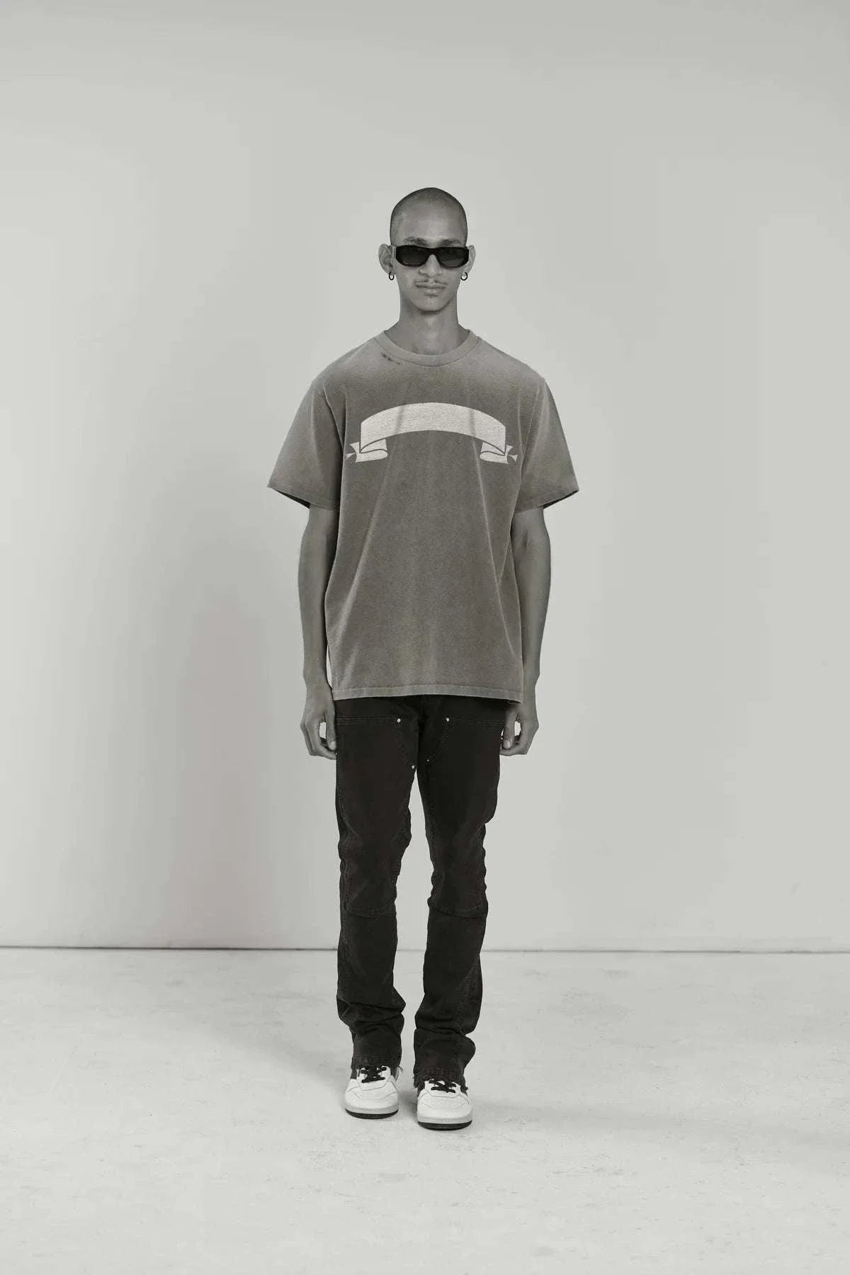 Askyurself Banned T-Shirt Faded Grey Acne Studios style design