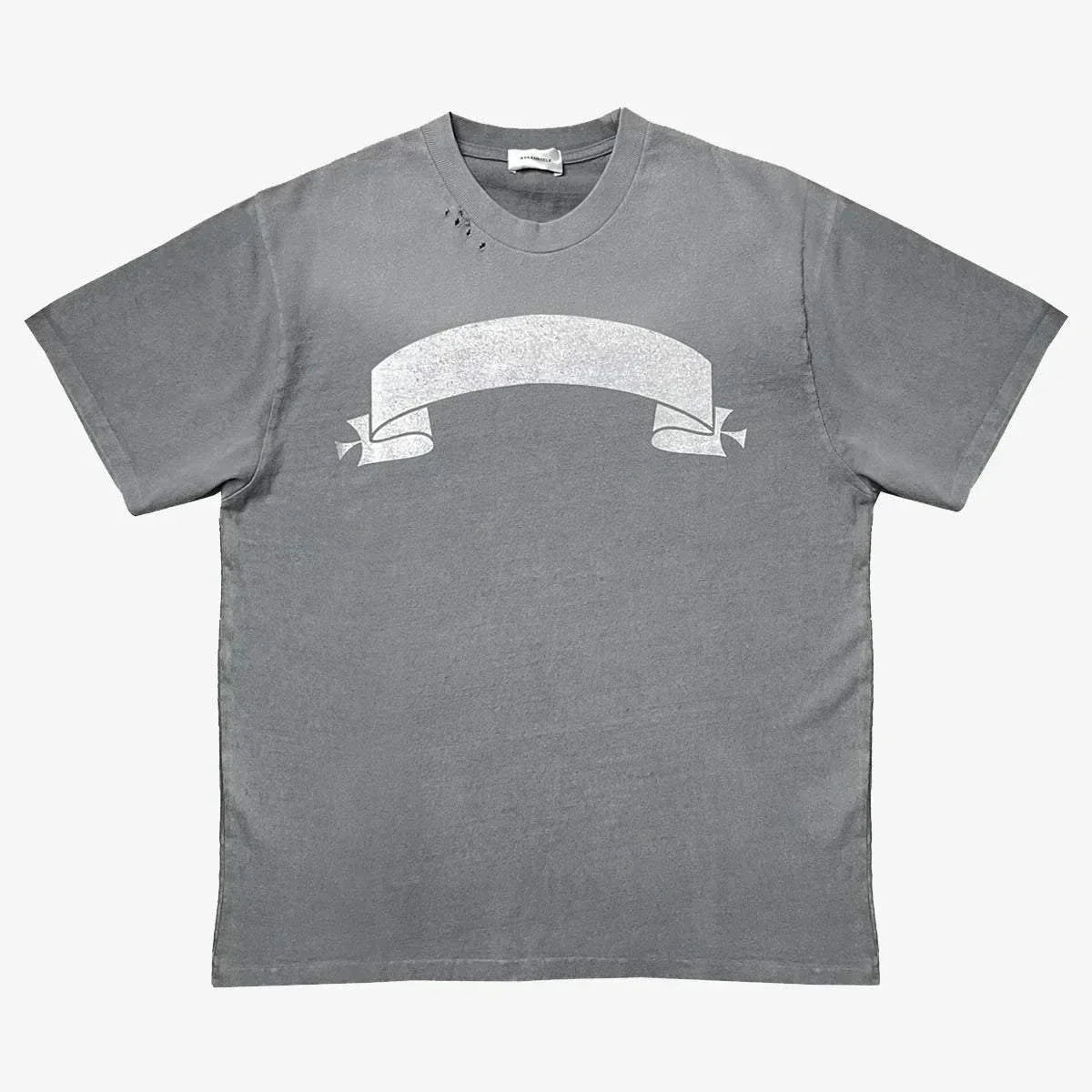 Askyurself Banned T-Shirt faded grey with Acne Studios branding