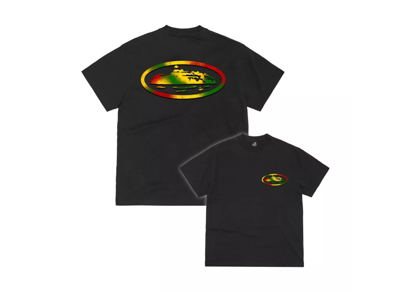 Corteiz Allstarz Black/Yellow Tee