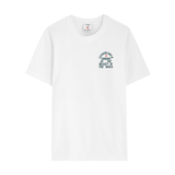 White Casablanca Beauty Of The World graphic t-shirt with text design