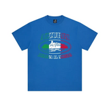 Corteiz Italy Alcatraz Tee in blue color front view