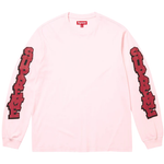 Supreme Cracked Sleeve long sleeve top in washed pink