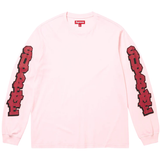 Supreme Cracked Sleeve long sleeve top in washed pink