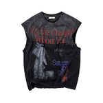 Vale Forever Growth Tank Black front view on white background