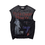 Vale Forever Growth Tank Black front view on white background