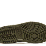 Travis Scott x Air Jordan 1 Retro Low OG SP PS Reverse Olive sneaker sole in medium olive color