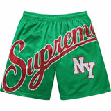 SUPREME BIG SCRIPT MESH SHORT GREEN