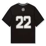 Broken Planet Market Football Jersey Black Silver