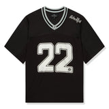 Broken Planet Market Football Jersey Black Silver