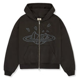 Broken Planet Soot Black Zip-Up Hoodie