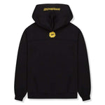 Black Broken Planet Market Cosmic Speed Hoodie with yellow logo on the back.