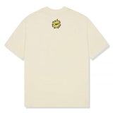 BROKEN PLANET MARKET vanilla white t-shirt with sun graphic.