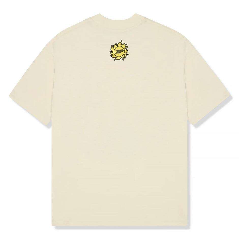 BROKEN PLANET MARKET vanilla white t-shirt with sun graphic.