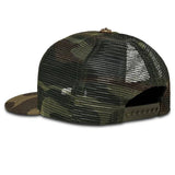 Chrome Hearts CH Hollywood Trucker Hat in camo green design