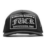 Chrome Hearts black Fuck Hollywood trucker hat