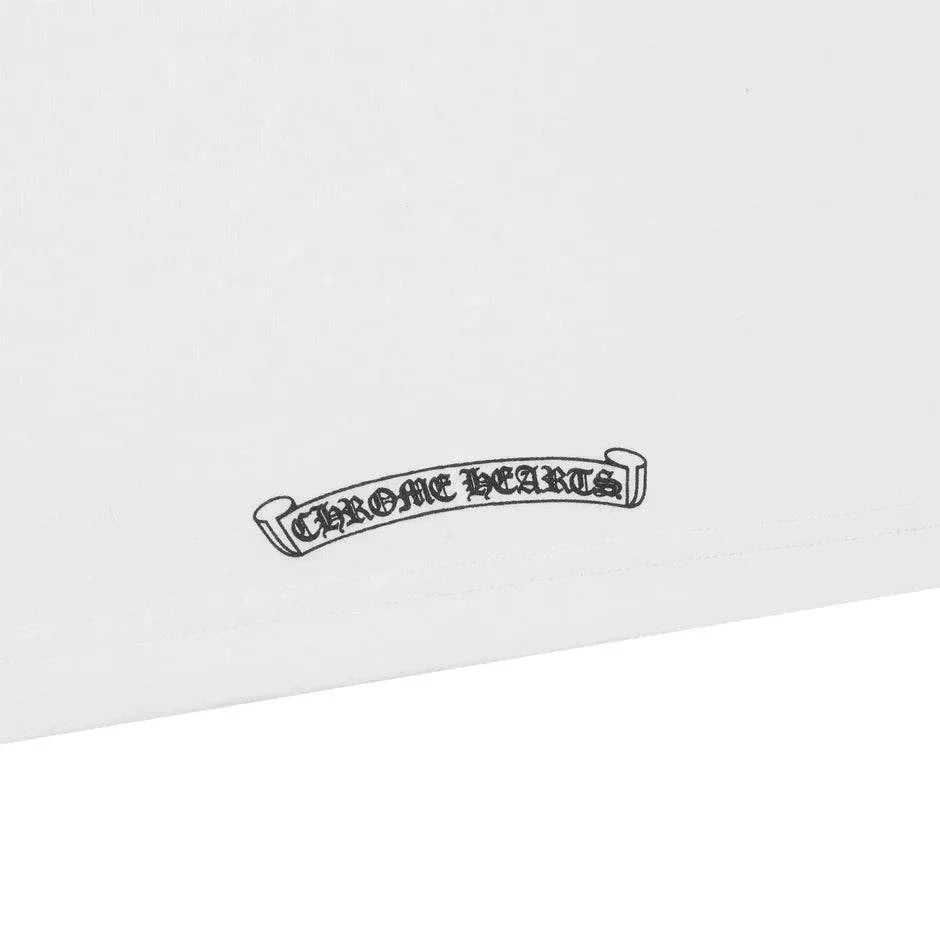 White Chrome Hearts Horse Shoe pocket logo t-shirt