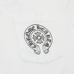 White Chrome Hearts Horse Shoe pocket logo T-shirt